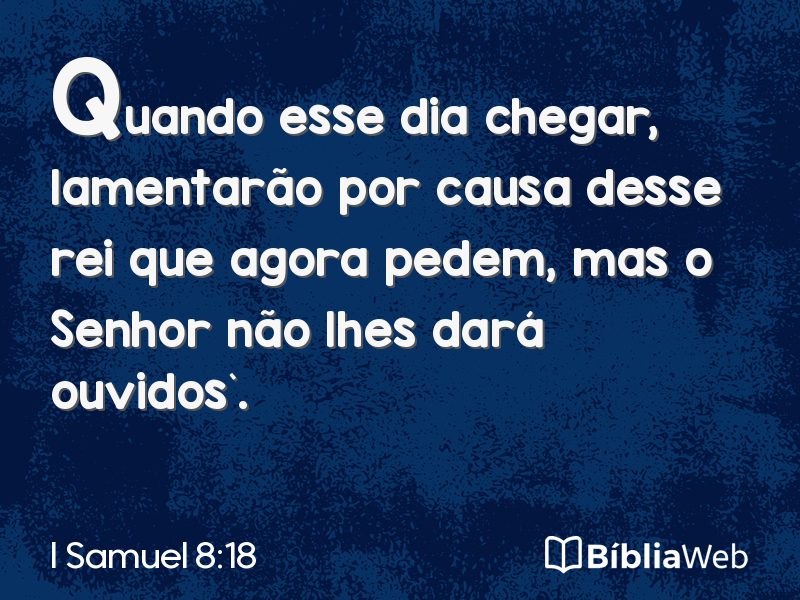 I Samuel 8:18 em imagem para compartilhar