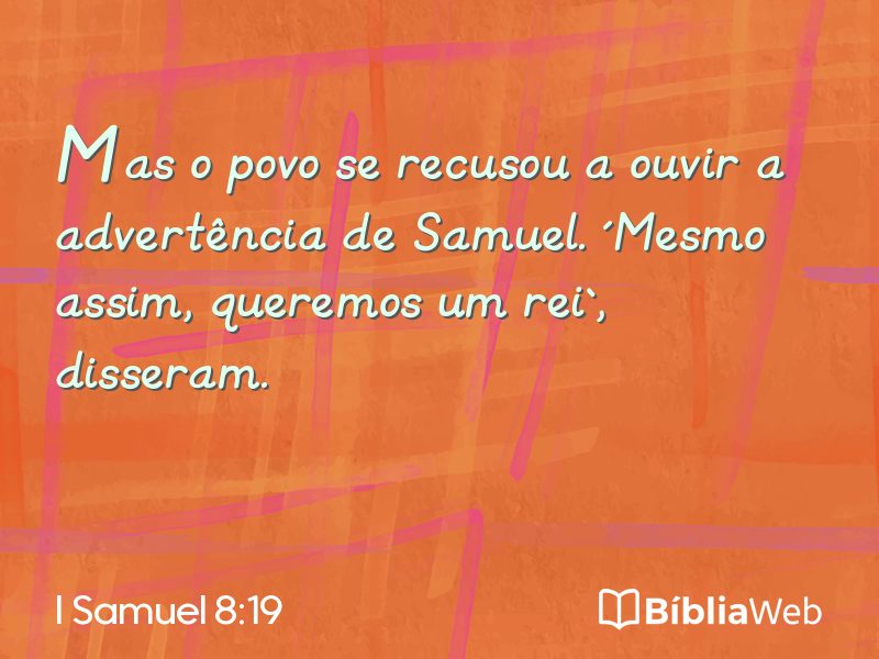 I Samuel 8:19 em imagem para compartilhar