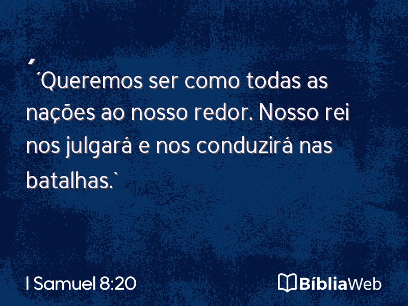 I Samuel 8:20 em imagem para compartilhar