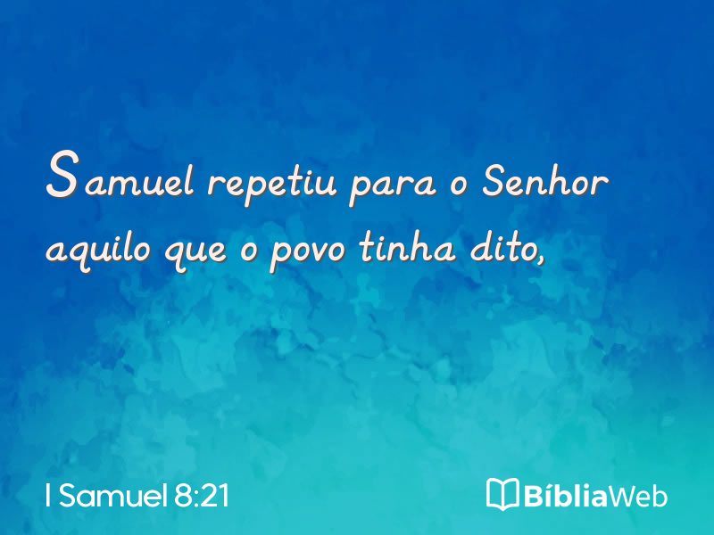 I Samuel 8:21 em imagem para compartilhar