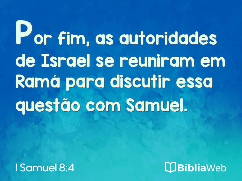 I Samuel 8:4 em imagem para compartilhar