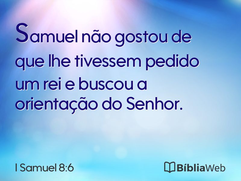I Samuel 8:6 em imagem para compartilhar