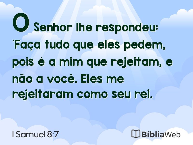 I Samuel 8:7 em imagem para compartilhar