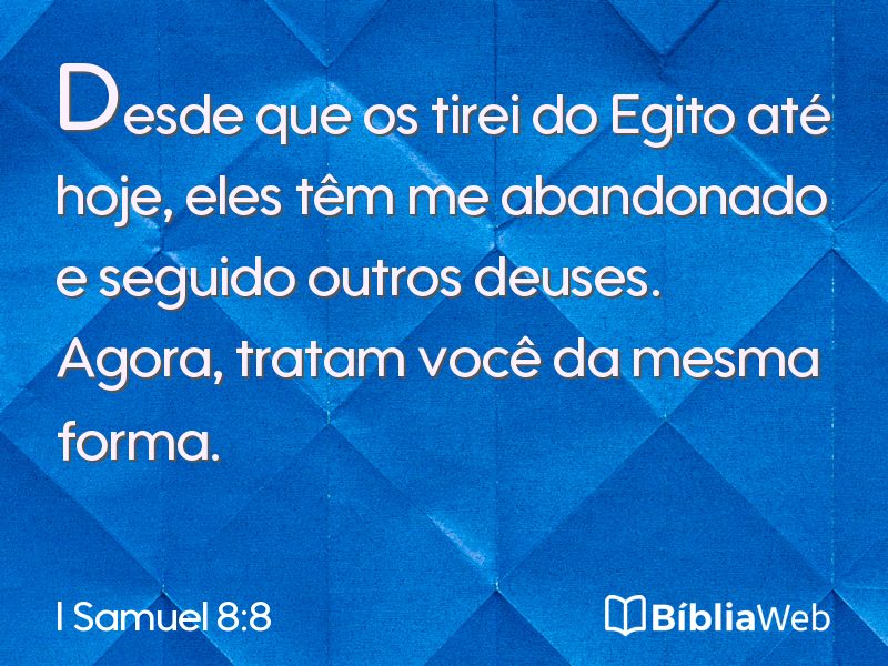 I Samuel 8:8 em imagem para compartilhar