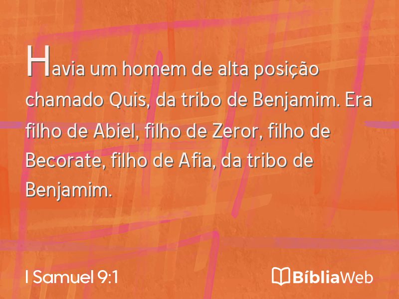 I Samuel 9:1 em imagem para compartilhar