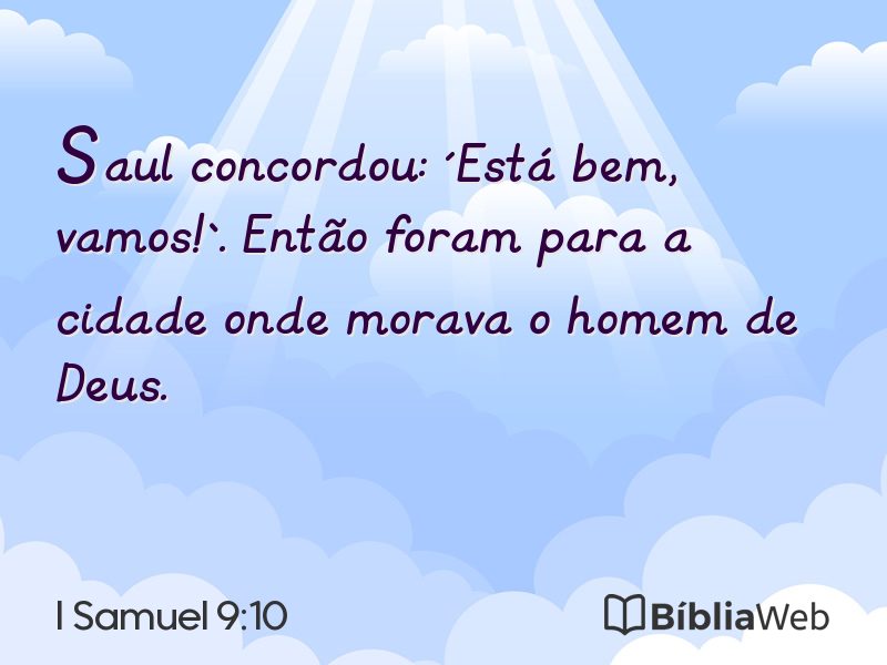 I Samuel 9:10 em imagem para compartilhar