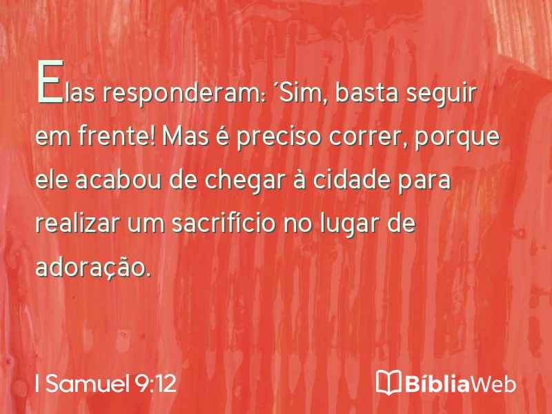I Samuel 9:12 em imagem para compartilhar
