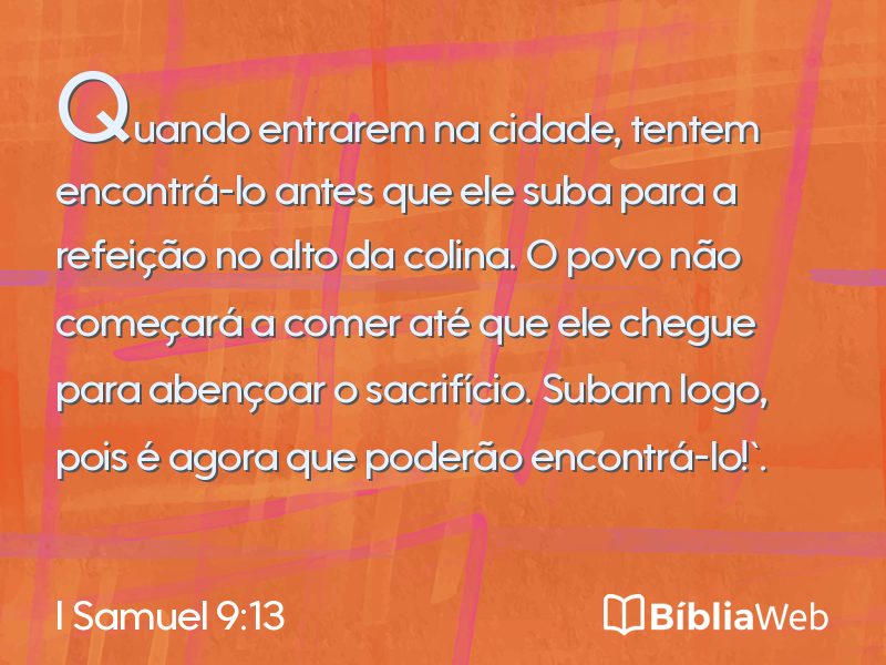 I Samuel 9:13 em imagem para compartilhar