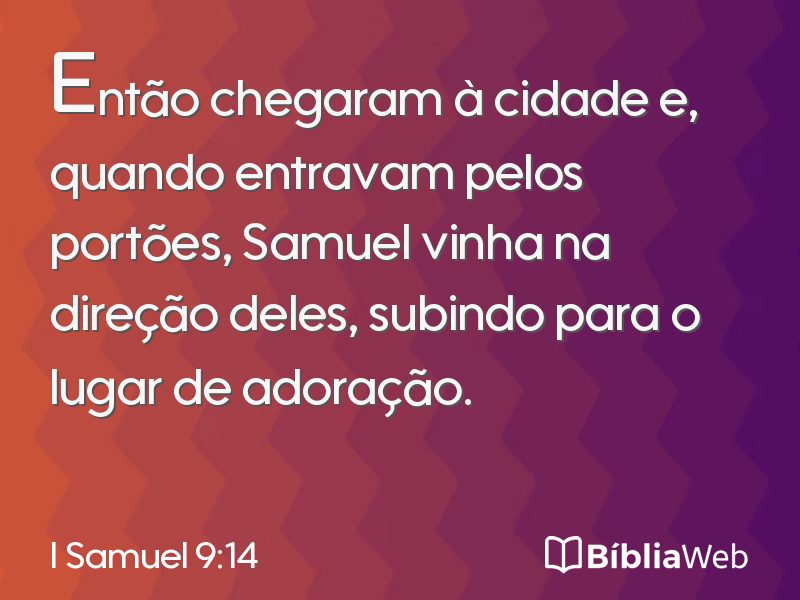 I Samuel 9:14 em imagem para compartilhar