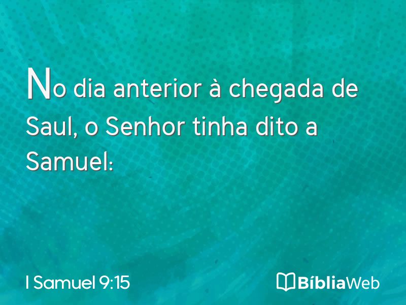 I Samuel 9:15 em imagem para compartilhar