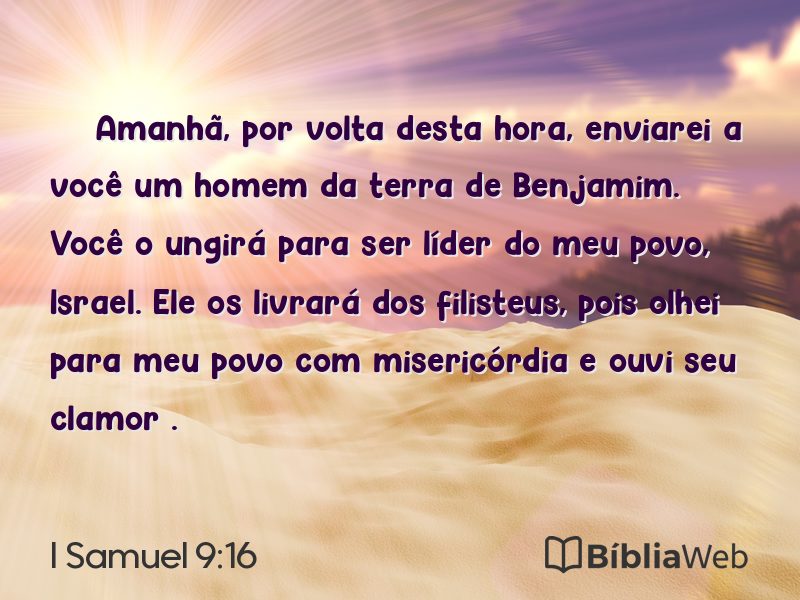 I Samuel 9:16 em imagem para compartilhar