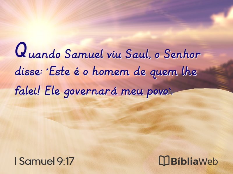 I Samuel 9:17 em imagem para compartilhar