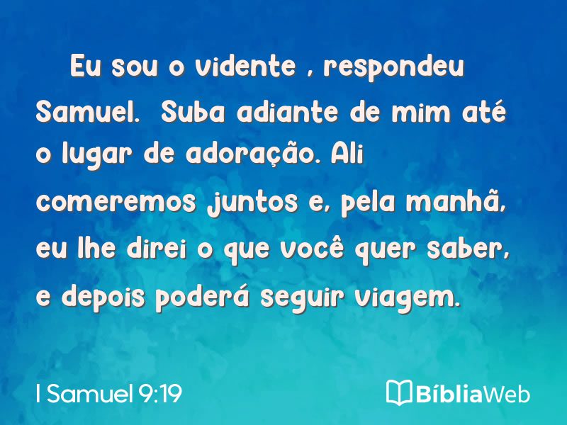 I Samuel 9:19 em imagem para compartilhar