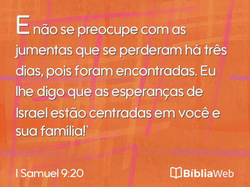 I Samuel 9:20 em imagem para compartilhar