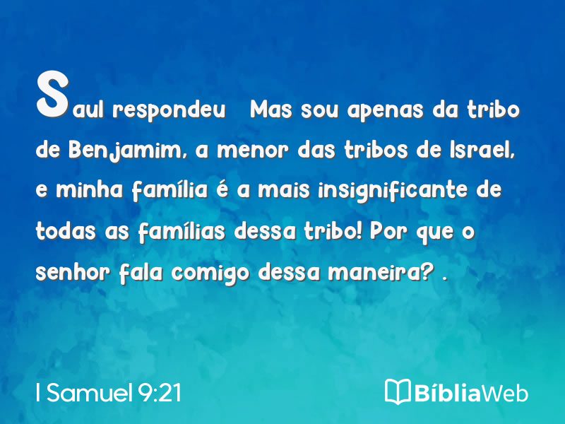 I Samuel 9:21 em imagem para compartilhar