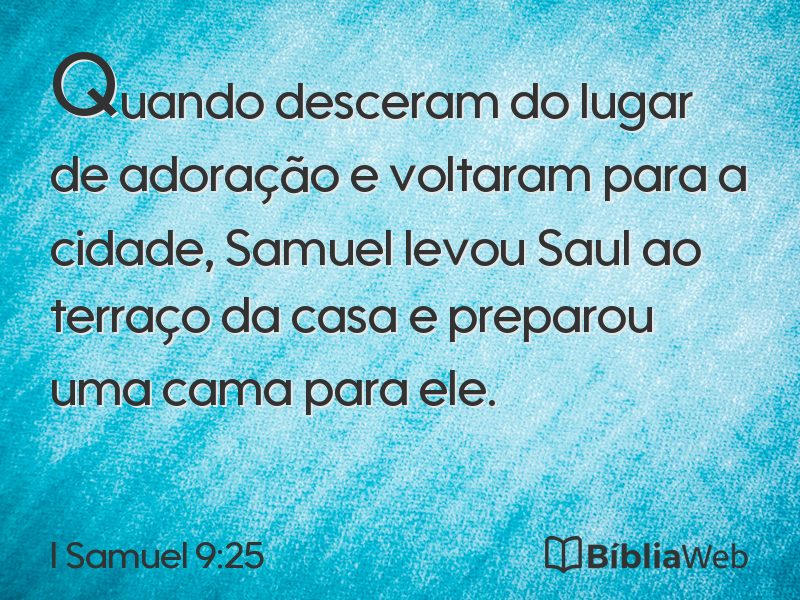 I Samuel 9:25 em imagem para compartilhar
