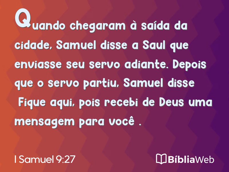 I Samuel 9:27 em imagem para compartilhar