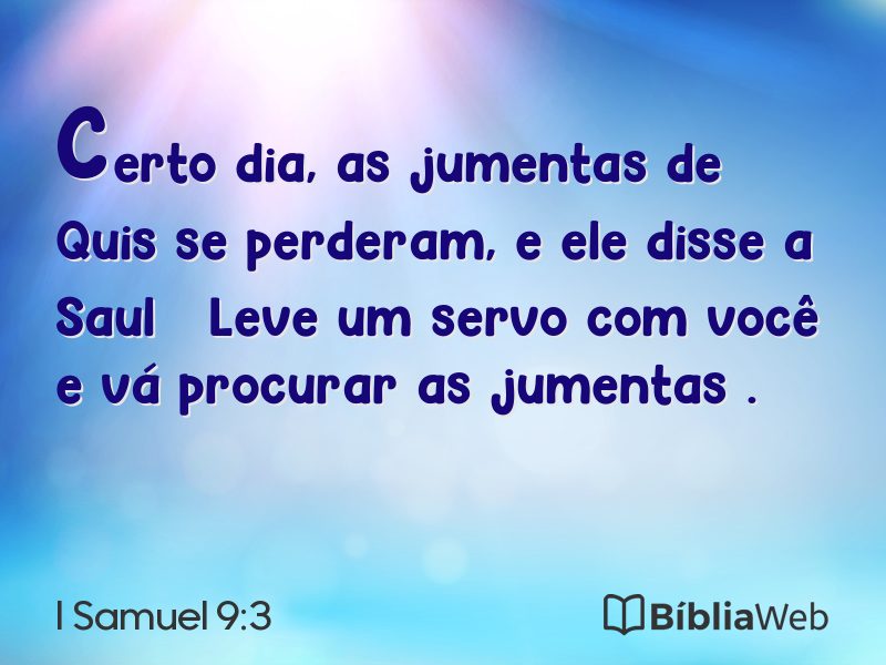 I Samuel 9:3 em imagem para compartilhar