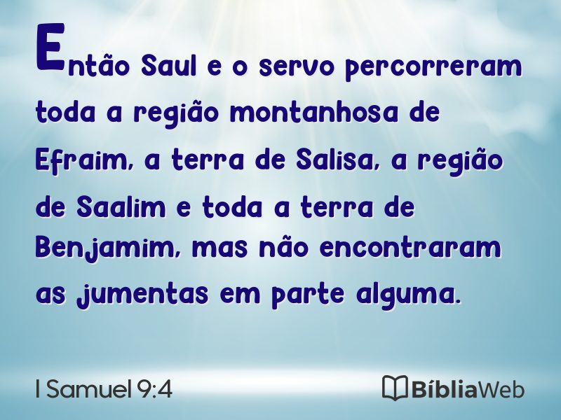 I Samuel 9:4 em imagem para compartilhar