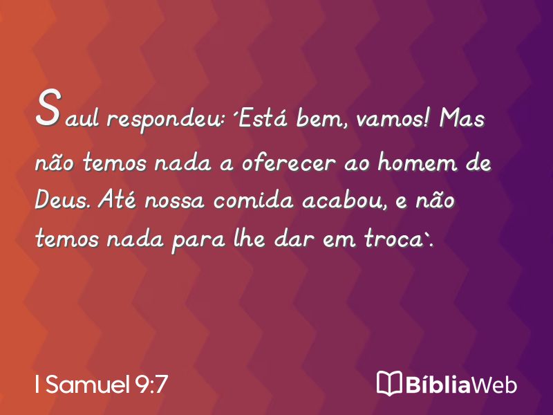 I Samuel 9:7 em imagem para compartilhar