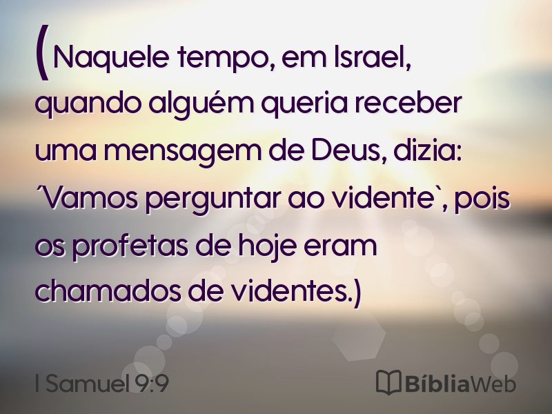 I Samuel 9:9 em imagem para compartilhar