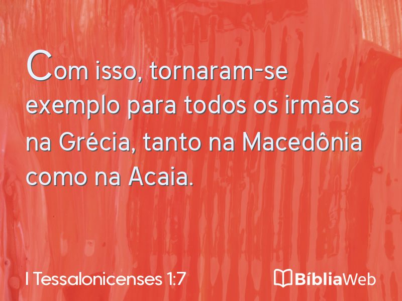 I Tessalonicenses 1:7 em imagem para compartilhar