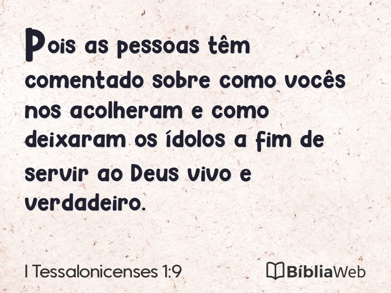 I Tessalonicenses 1:9 em imagem para compartilhar