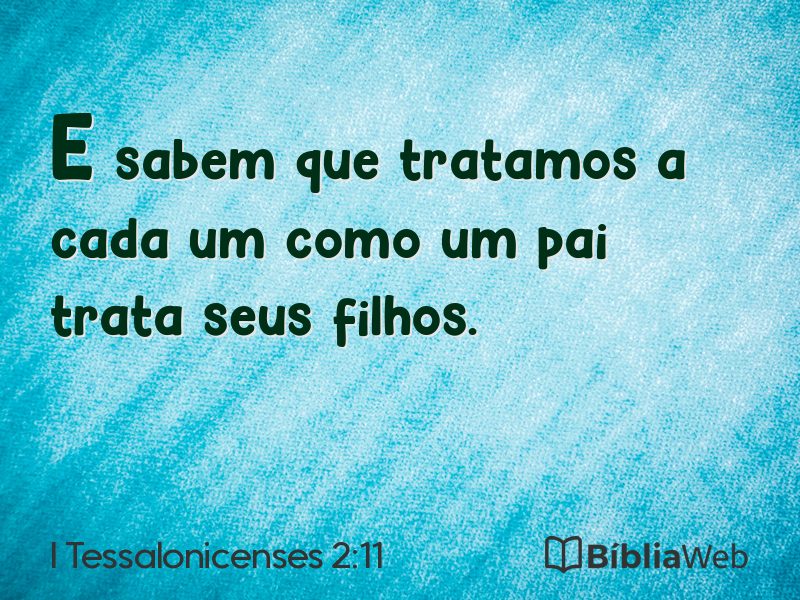 I Tessalonicenses 2:11 em imagem para compartilhar