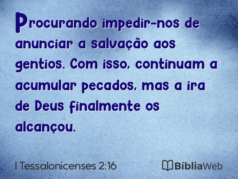 I Tessalonicenses 2:16 em imagem para compartilhar