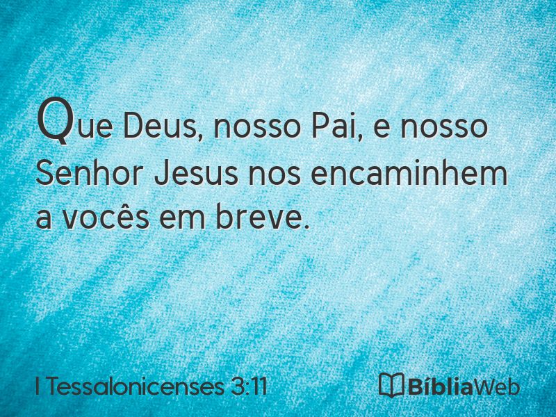 I Tessalonicenses 3:11 em imagem para compartilhar