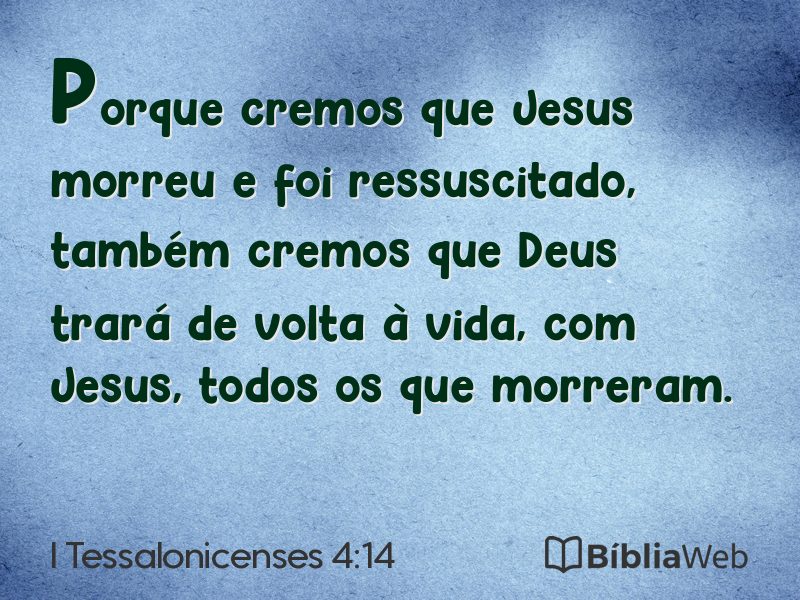 I Tessalonicenses 4:14 em imagem para compartilhar