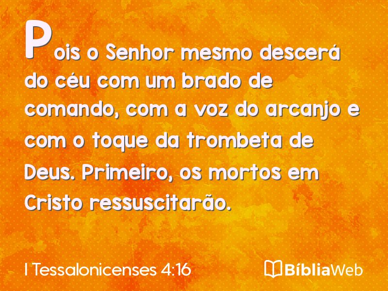I Tessalonicenses 4:16 em imagem para compartilhar