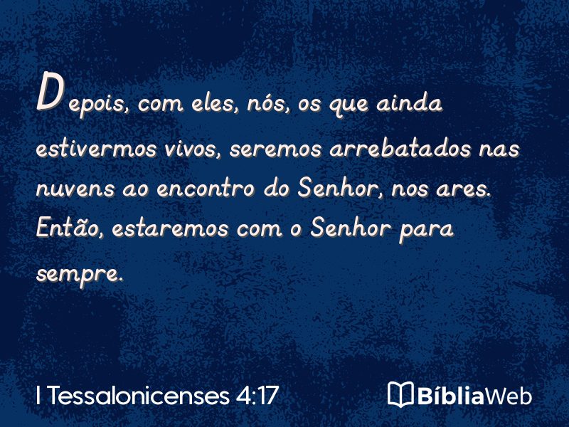 I Tessalonicenses 4:17 em imagem para compartilhar