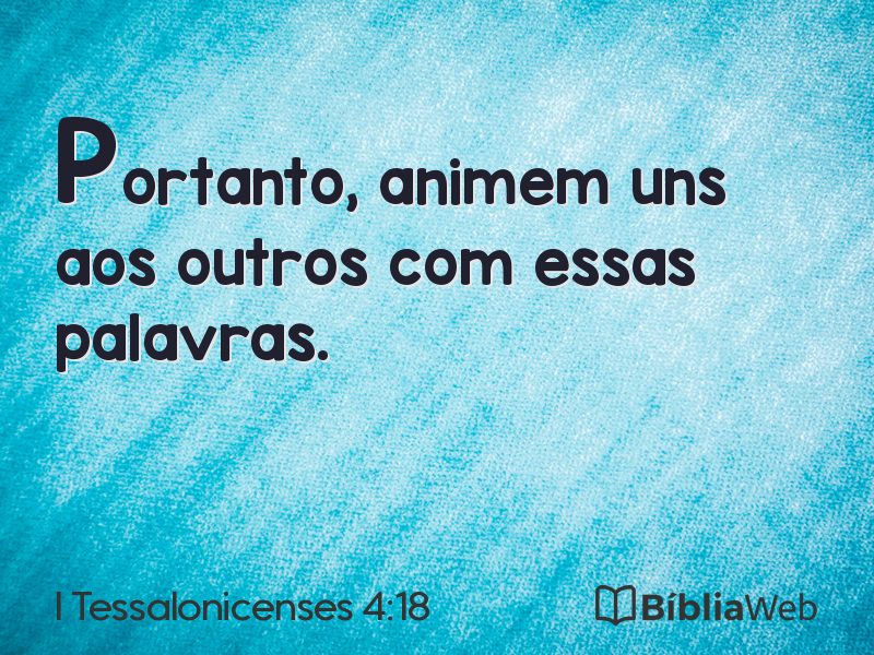 I Tessalonicenses 4:18 em imagem para compartilhar