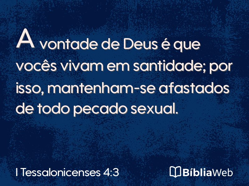 I Tessalonicenses 4:3 em imagem para compartilhar
