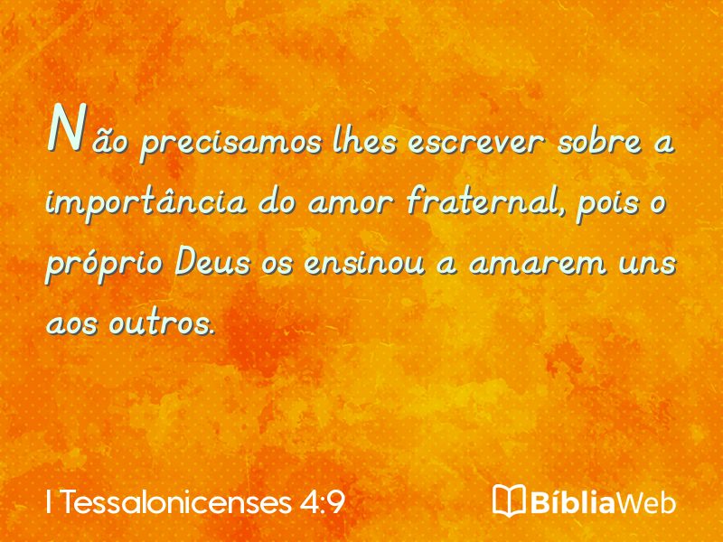 I Tessalonicenses 4:9 em imagem para compartilhar