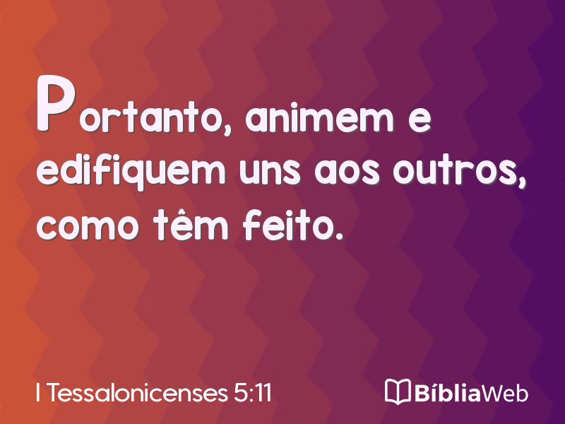 I Tessalonicenses 5:11 em imagem para compartilhar