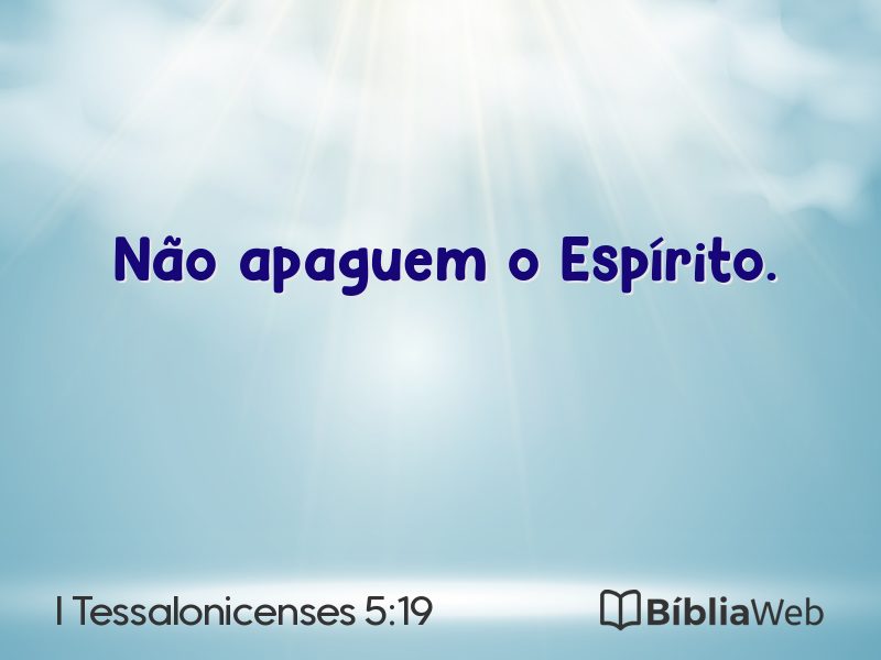 I Tessalonicenses 5:19 em imagem para compartilhar