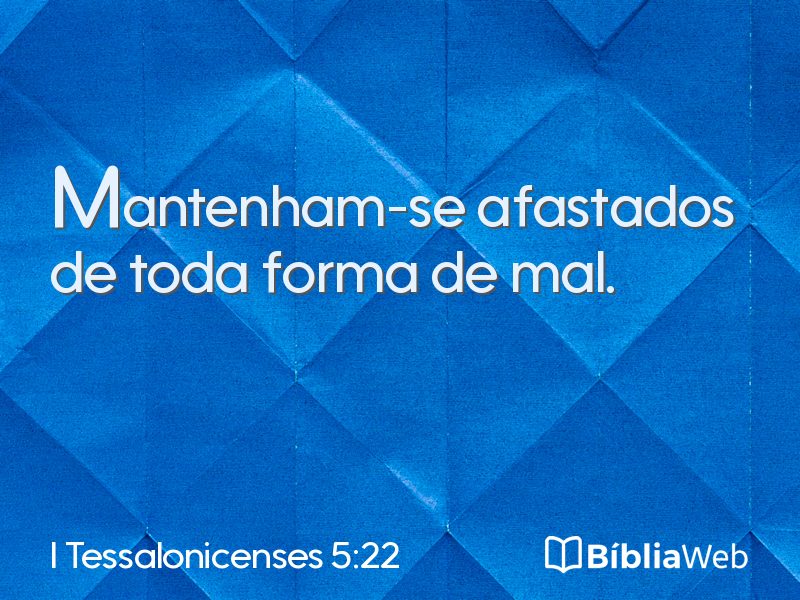I Tessalonicenses 5:22 em imagem para compartilhar