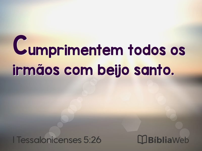 I Tessalonicenses 5:26 em imagem para compartilhar