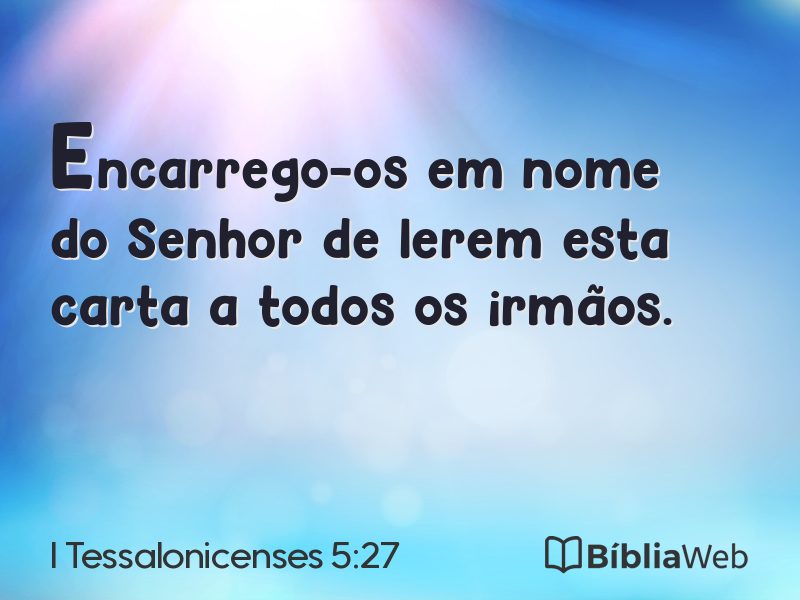 I Tessalonicenses 5:27 em imagem para compartilhar