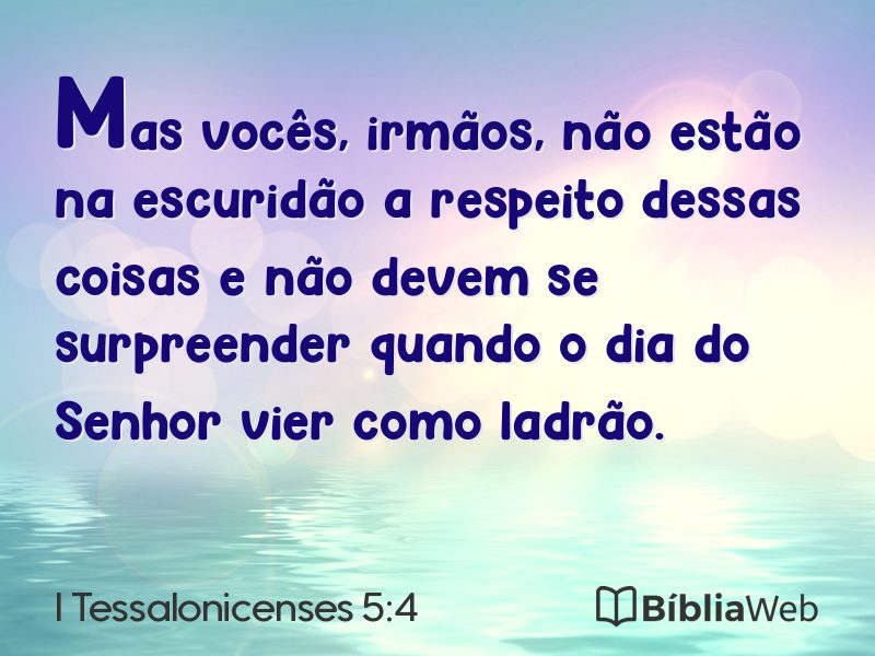 I Tessalonicenses 5:4 em imagem para compartilhar