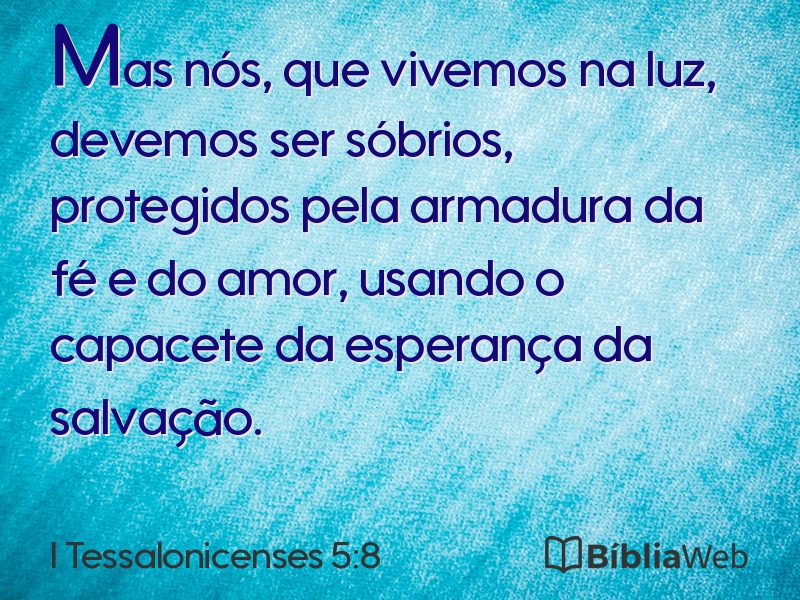 I Tessalonicenses 5:8 em imagem para compartilhar