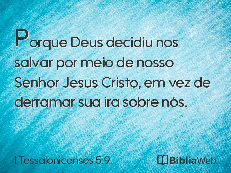 I Tessalonicenses 5:9 em imagem para compartilhar