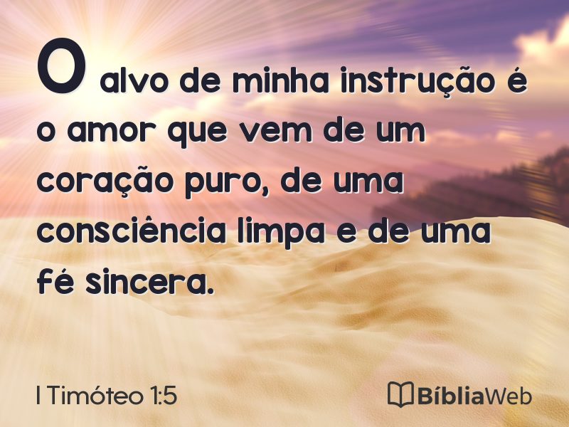 I Timóteo 1:5 em imagem para compartilhar