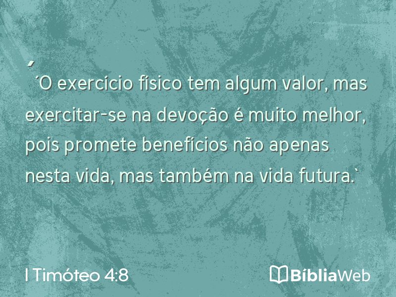 I Timóteo 4:8 em imagem para compartilhar