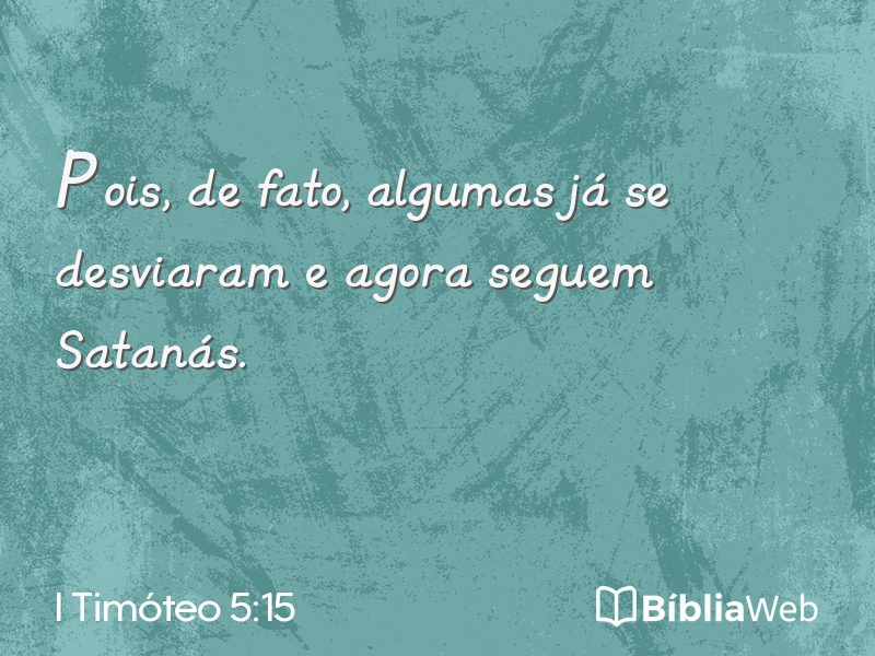 I Timóteo 5:15 em imagem para compartilhar