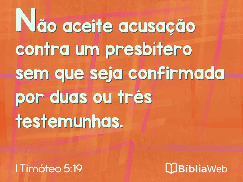 I Timóteo 5:19 em imagem para compartilhar
