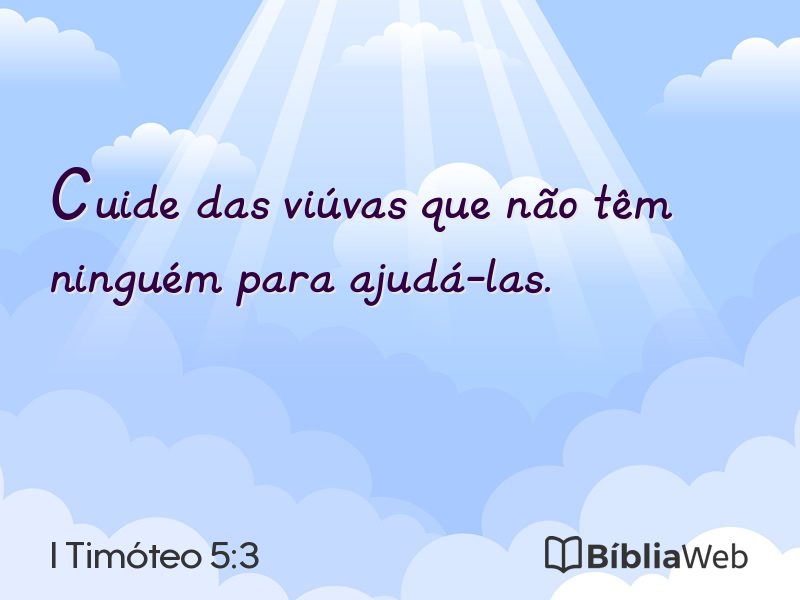 I Timóteo 5:3 em imagem para compartilhar