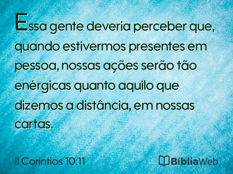 II Coríntios 10:11 em imagem para compartilhar
